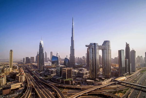 A Photo of Burj khalifa and dubai downtown and mohammed bin rashid boulevard